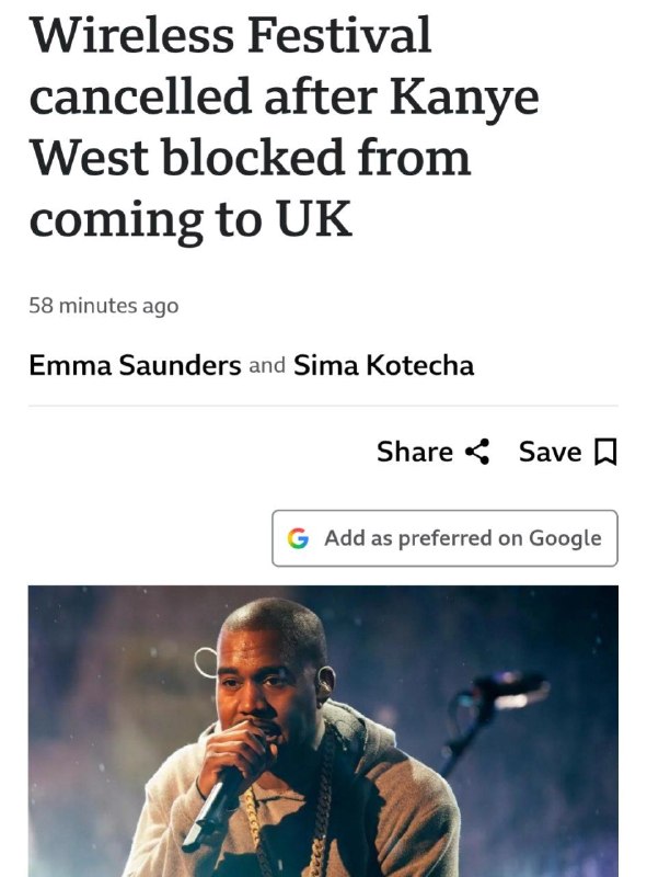 Правительство Британии запретило самому известному рэперу США Канье Уэсту въезд в страну из-за критики Израиля — banksta